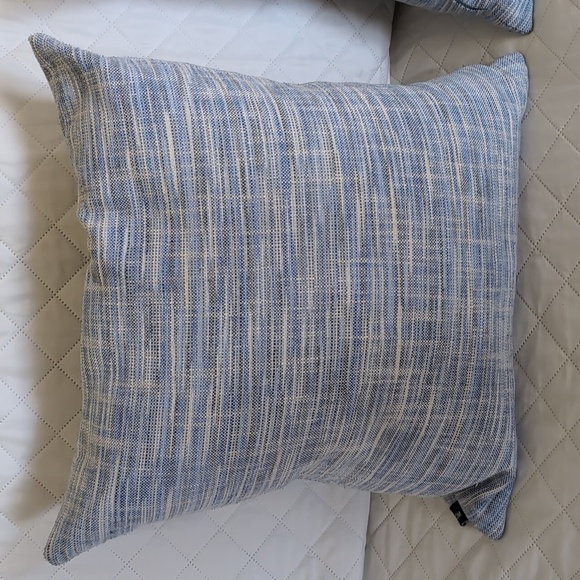 Rodeo Home Set Of 2 Down Filled Blue Accent Pillows. - Picture 2 of 9